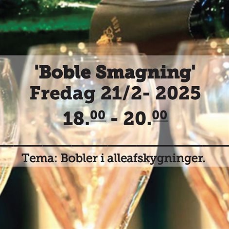 Boble smagning fredag d. 21 februar 2025 - slikforvoksne.dk