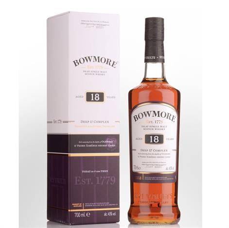 Bowmore - 18 Years Old, Islay Single Malt Whisky, 43%, 70cl - slikforvoksne.dk