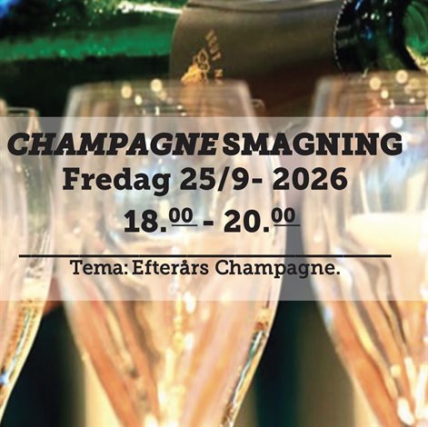 Champagne - smagning fredag d. 25 september 2026 - slikforvoksne.dk