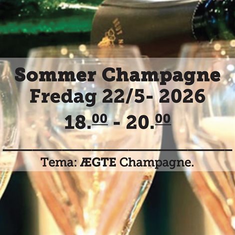 Champagne Smagning fredag d. 22 maj 2026 - slikforvoksne.dk