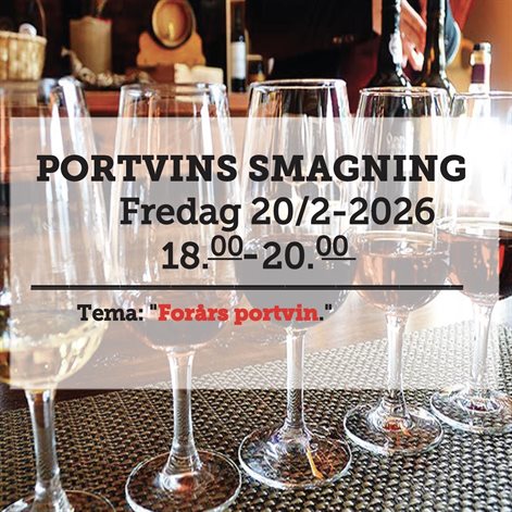 Portvinsinsmagning fredag d. 20 februar 2026 - slikforvoksne.dk