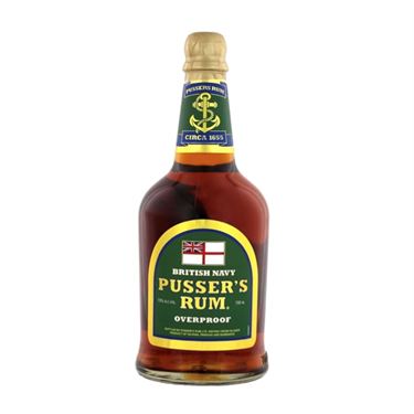 Pusser\'s Navy Rum - Overproof "Green Label" Rum, 75%, 70cl