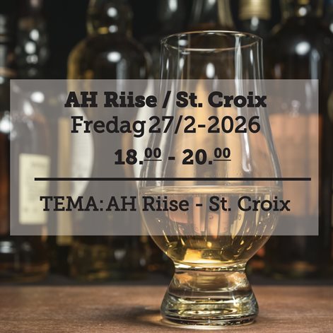 AH Riise / St. Croix smagning fredag d. 27 februar 2026 - slikforvoksne.dk