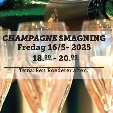 Champagne smagning fredag d. 16 maj 2025 - slikforvoksne.dk