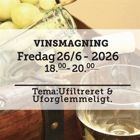 Vinsmagning fredag d. 26 Juni 2026 - slikforvoksne.dk