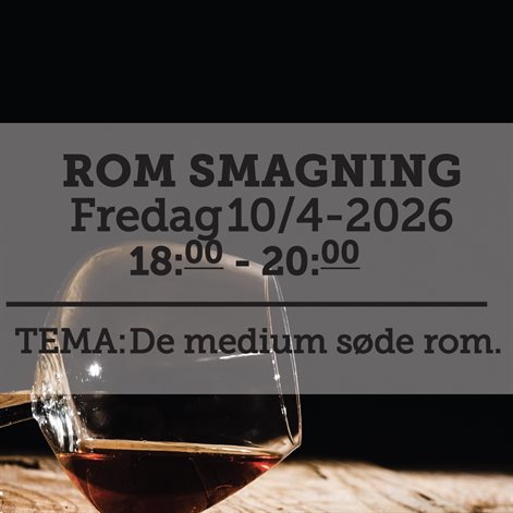 Rom smagning fredag d. 10 april 2026 - slikforvoksne.dk